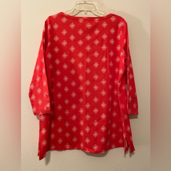 Orange Coral, 3/4-Sleeve, Long-Tail Top -- Belk - Picture 10 of 10